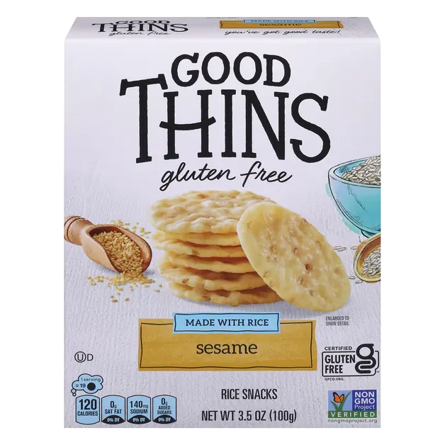 Gluten Free Sesame Rice Crackers