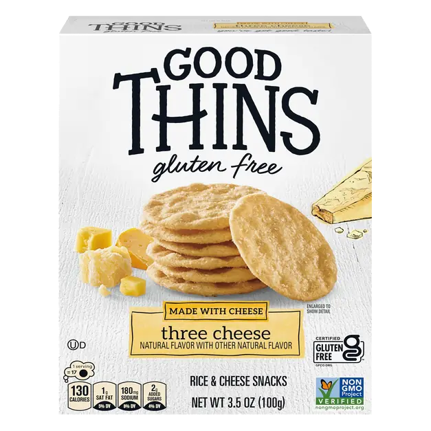 Gluten Free Three Cheese Rice & Cheese Crackers
