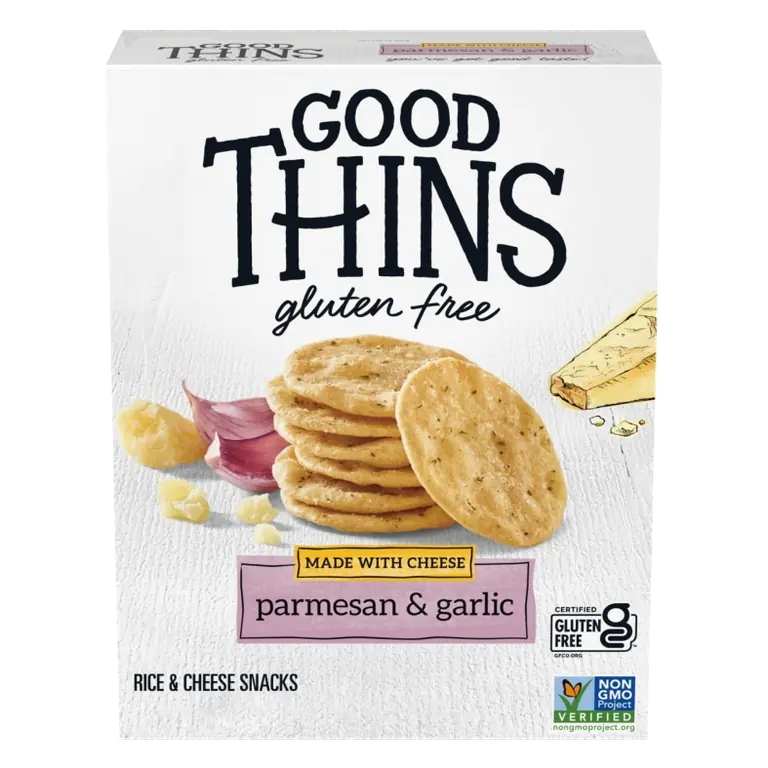 Parmesan & Garlic Rice & Cheese Snacks Made with Cheeese