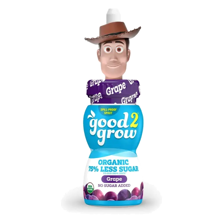 good2grow Spouts Organic Low Sugar GrapeJuice Drink - 6 fl oz Bottle - Character Tops May Vary