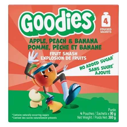 Snack Pouch Apple Peach & Banana 4 x 90 g