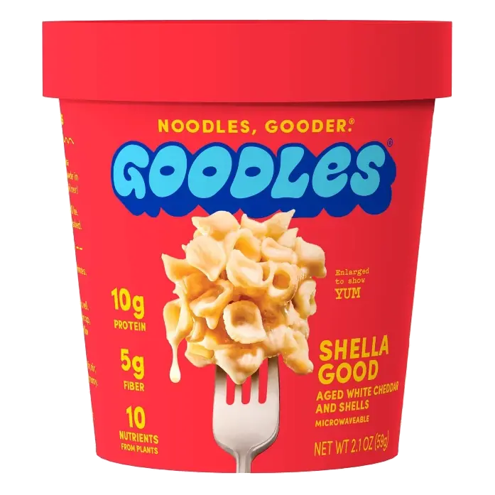 Goodles Shella Good Aged White Cheddar Protein Mac and Cheese Cup, 2.1oz