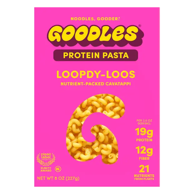 Loopdy-Loos Nutrient-Packed Protein Fiber Cavatappi Pasta