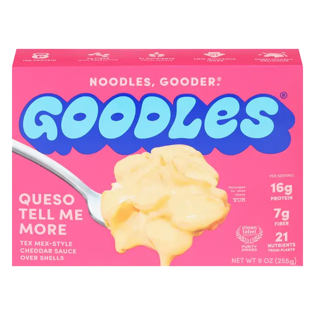 Queso Tell Me More Tex-Mex Style Cheddar Sauce Over Shells
