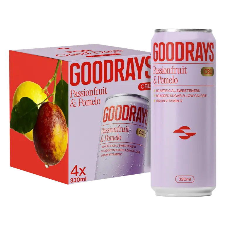 4 x 330ml CBD Passionfruit & Pomelo Can