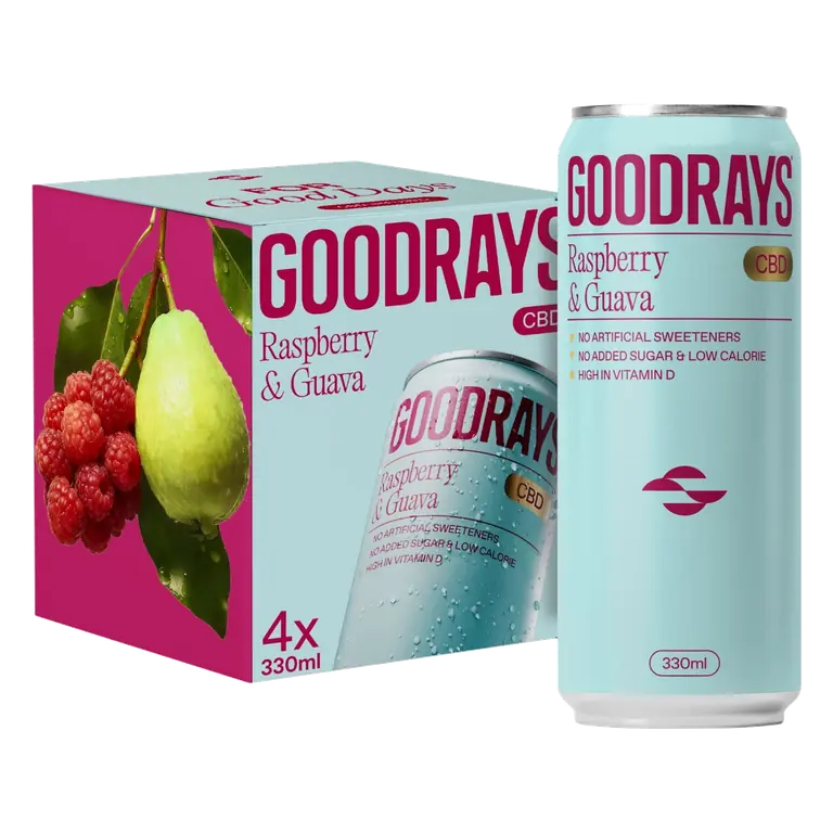 CBD Infused Sparkling Raspberry & Guava