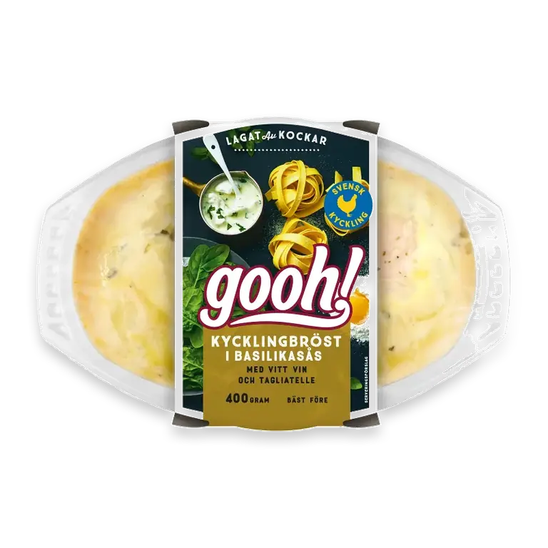 Färdigmat Kycklingbröst i basilikasås med Pasta 400g