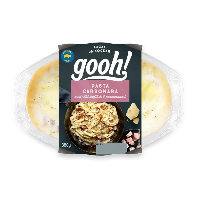 Färdigmat Pasta Carbonara med Rökt Sidfläsk 380g