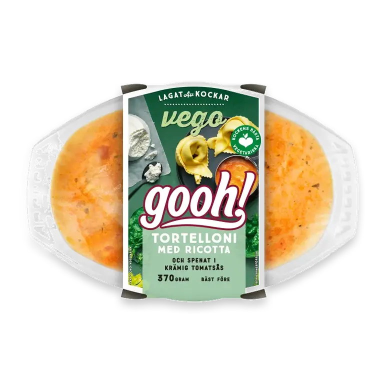 Tortelloni med ricotta och spenat Vego 370g