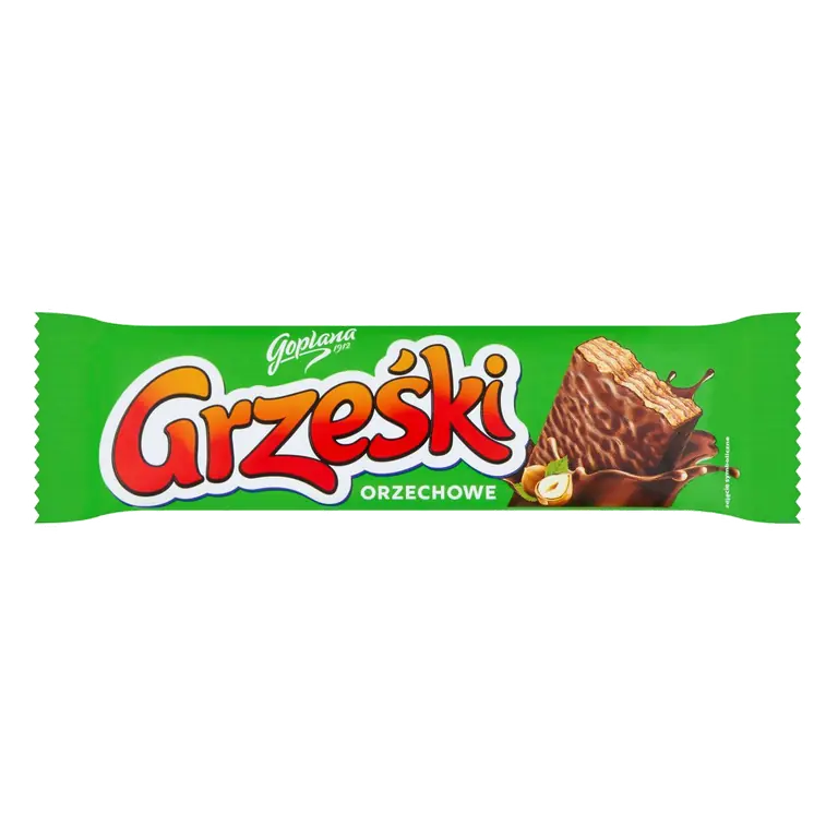 Grzeski Milk Chocolate Coated Wafer Bar with Hazelnut Cream 36g