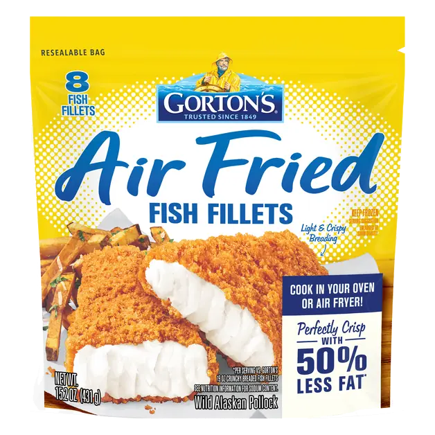 Air Fried Wild Alaskan Pollock Fish Fillets - 8 ct Frozen