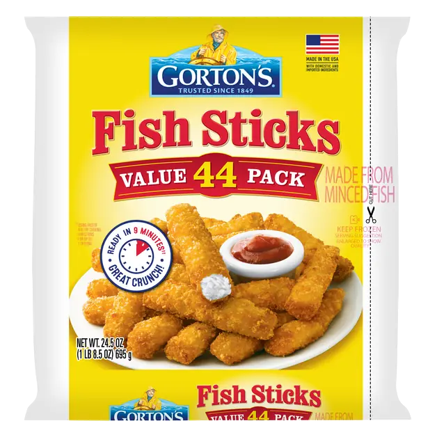 Breaded Fish Sticks Value Pack - 44 ct Frozen