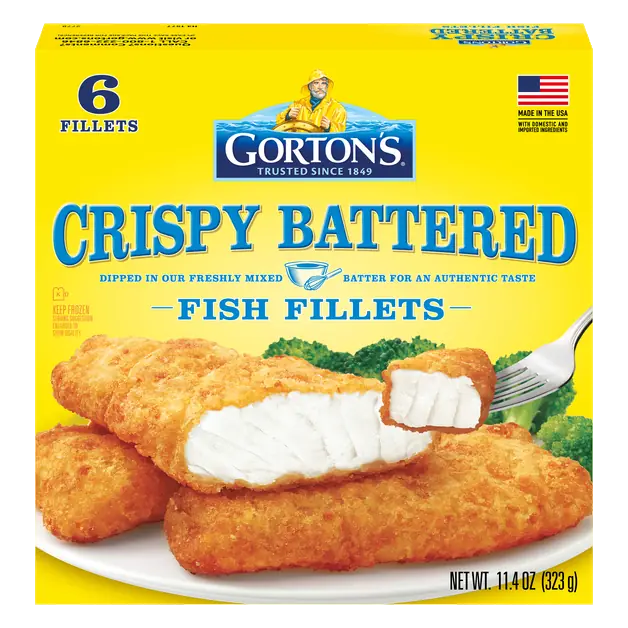 Crispy Battered Fish Fillets - 6 ct Frozen