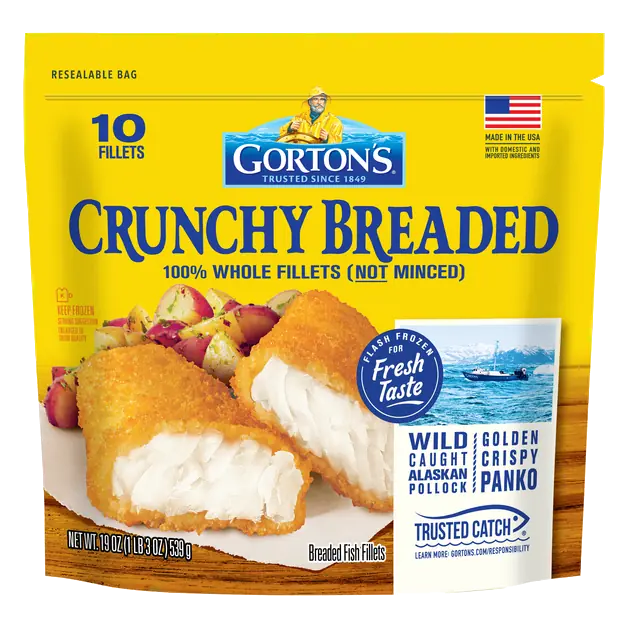 Crunchy Breaded Fish Fillets - 10 ct Frozen