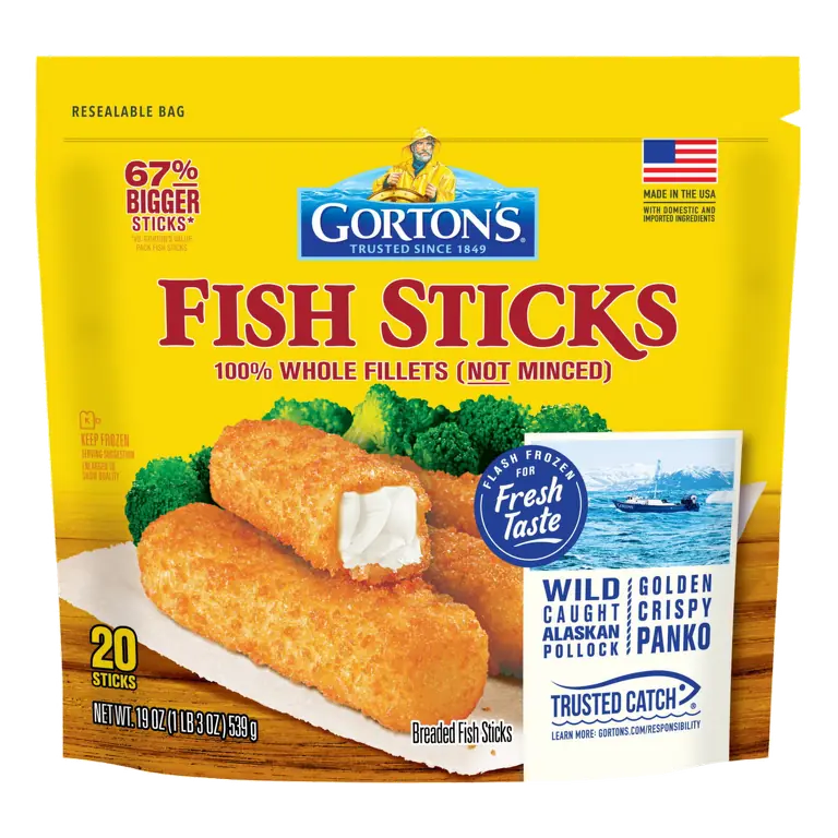 Golden Crispy Panko Breaded Fish Sticks