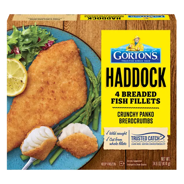 Wild Caught Breaded Haddock Fish Fillets - 4 ct Frozen