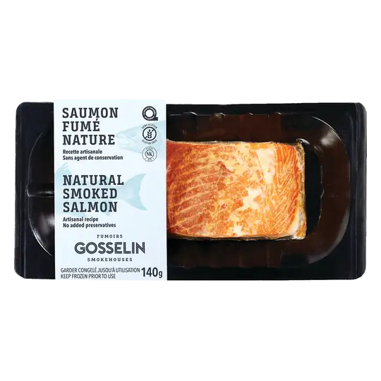 Frozen Natural Hot Smoked Salmon 140 g