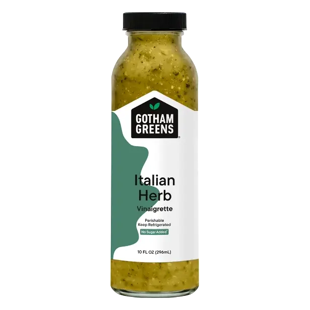 Gotham Greens Italian Herb Vinaigrette Dressing, 10 fl oz: B Corp Certified, Gluten-Free, No Added Sugar