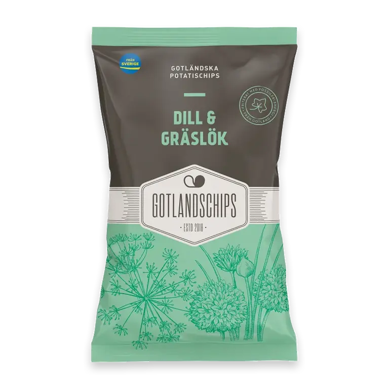 Potatischips Dill & gräslök 150g