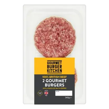 2 Gourmet Beef Burgers