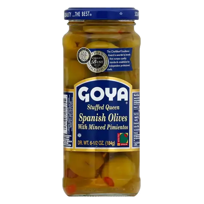 Olives, Spanish, Stuffed Queen, with Minced Pimientos