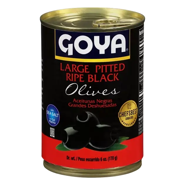 Pitted Ripe Black Large Olives