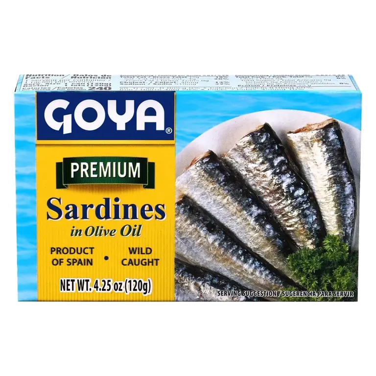 Goya Sardines in Olive Oil, 4.25oz: Wild Caught, Gluten-Free, No Artificial Flavor