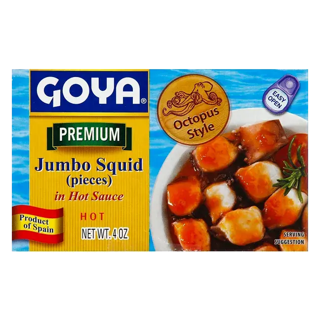 Squid, Premium, Jumbo, Pieces, in Hot Sauce, Hot