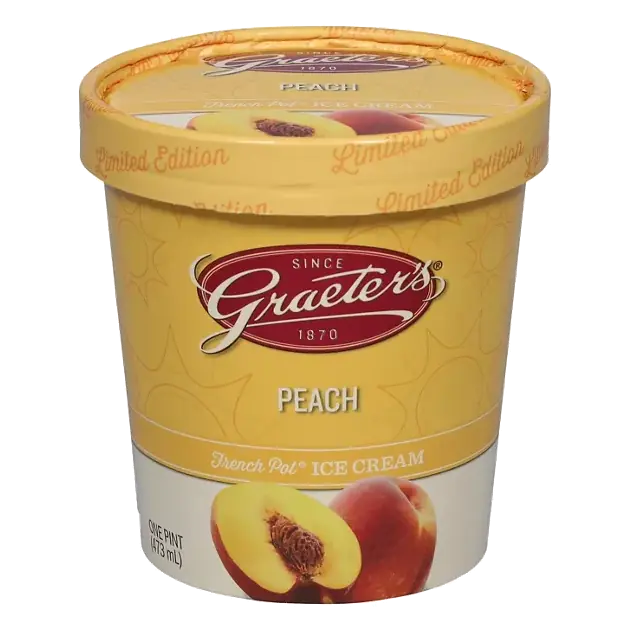 Ice Cream, French Pot, Peach