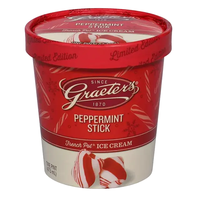 Ice Cream, French Pot, Peppermint Stick
