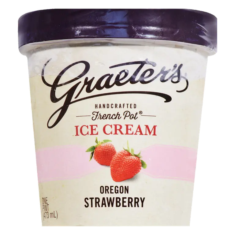 Oregon Strawberry French Pot Ice Cream