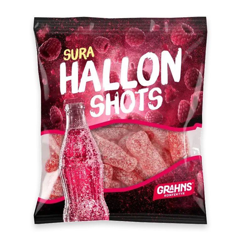 Godispåse Sura Hallonshots 80g