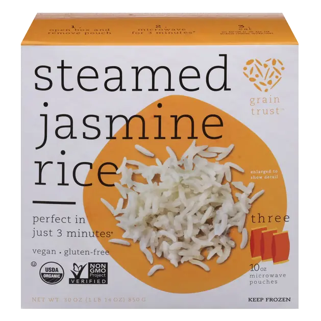 Grain Trust Steamed Jasmine Rice 3-10 oz