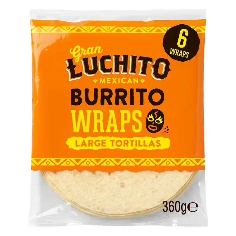 6 x Mexican Burrito Wraps 360g