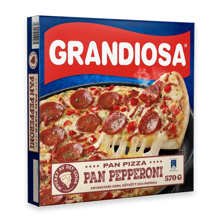 Pan pizza pepperoni 570g
