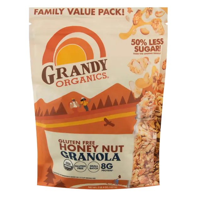 Gluten Free Honey Nut 8g Protein Granola Family Size