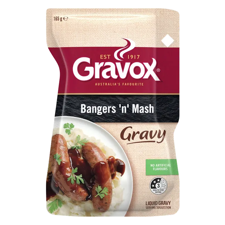 Bangers & Mash Liquid Gravy Pouch