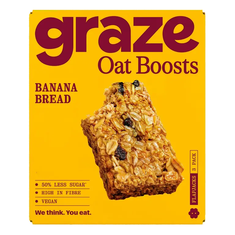 Oat Boosts 3 x 40g Banana Bread Flapjacks