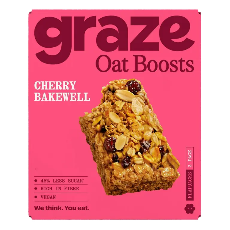 Oat Boosts 3 x 40g Cherry Bakewell Flapjacks