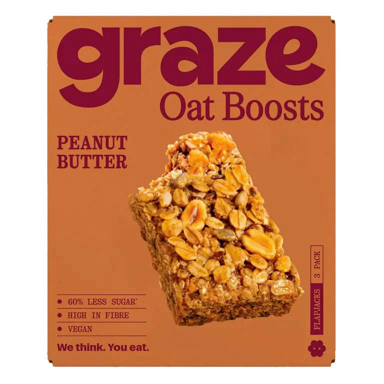 Oat Boosts 3 x 40g Peanut Butter Flapjacks
