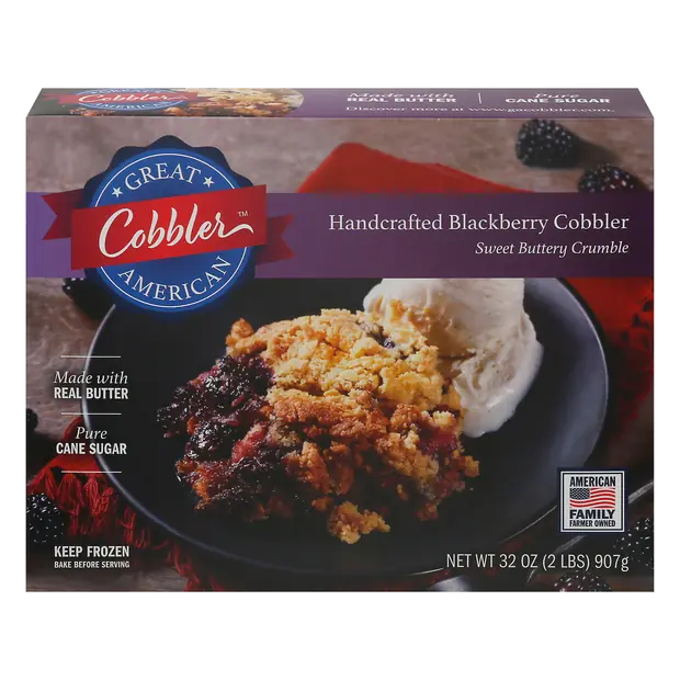 Handcrafted Blackberry Cobbler Crumble Frozen