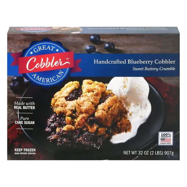 Handcrafted Blueberry Cobbler Crumble Frozen
