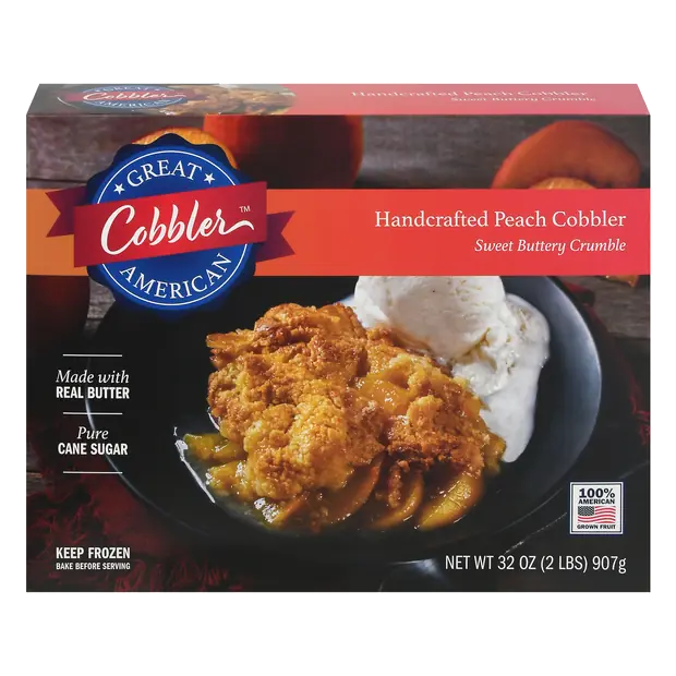 Handcrafted Peach Cobbler Crumble Frozen