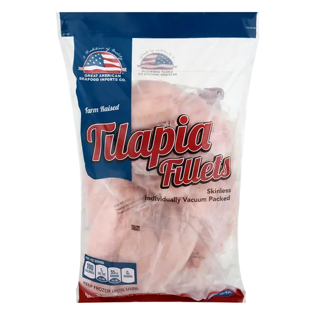 Farm Raised Skinless Tilapia Fillets Frozen