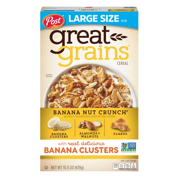 Post Great Grains Banana Nut Crunch Whole Grain Cereal