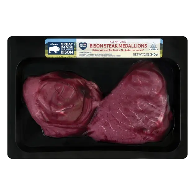 All Natural Bison Steak Medallions - 2 ct