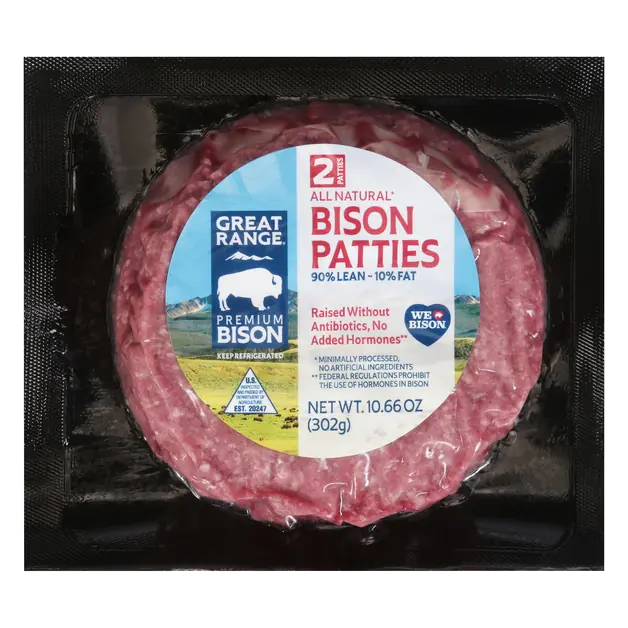 Bison Patties All Natural - 2 ct