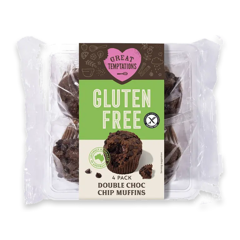Gluten Free Double Choc Chip Muffins