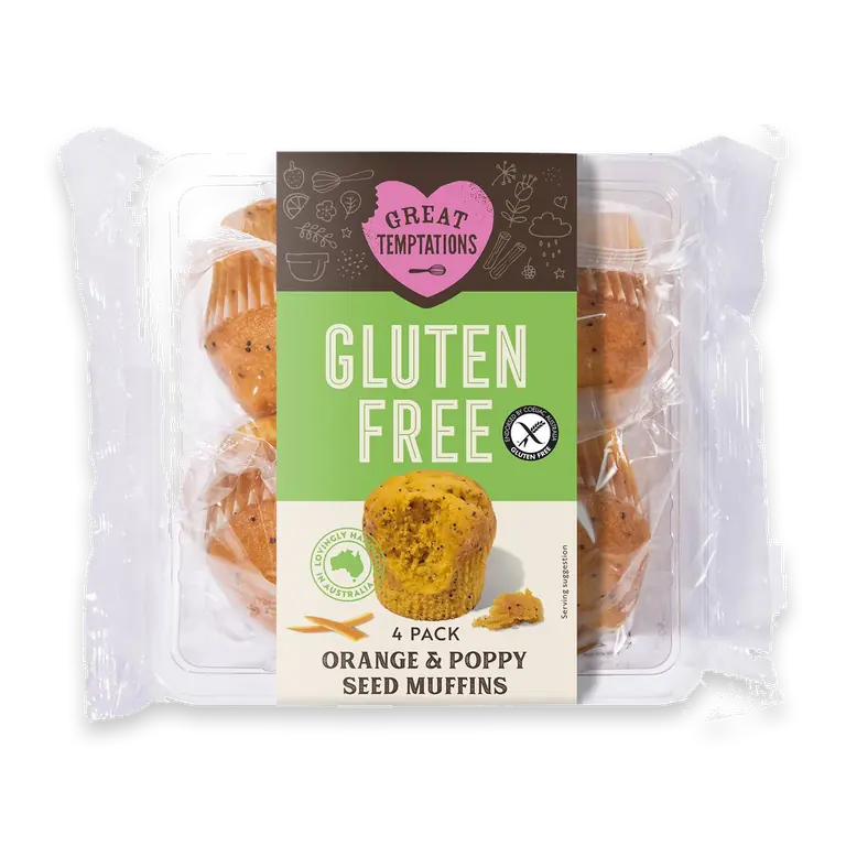 Gluten Free Orange & Poppy Seed Muffins