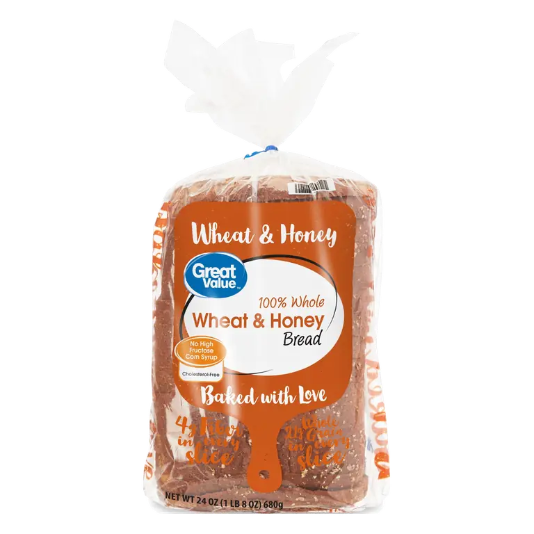 100% Whole Wheat & Honey Bread, 100% Whole Wheat & Honey